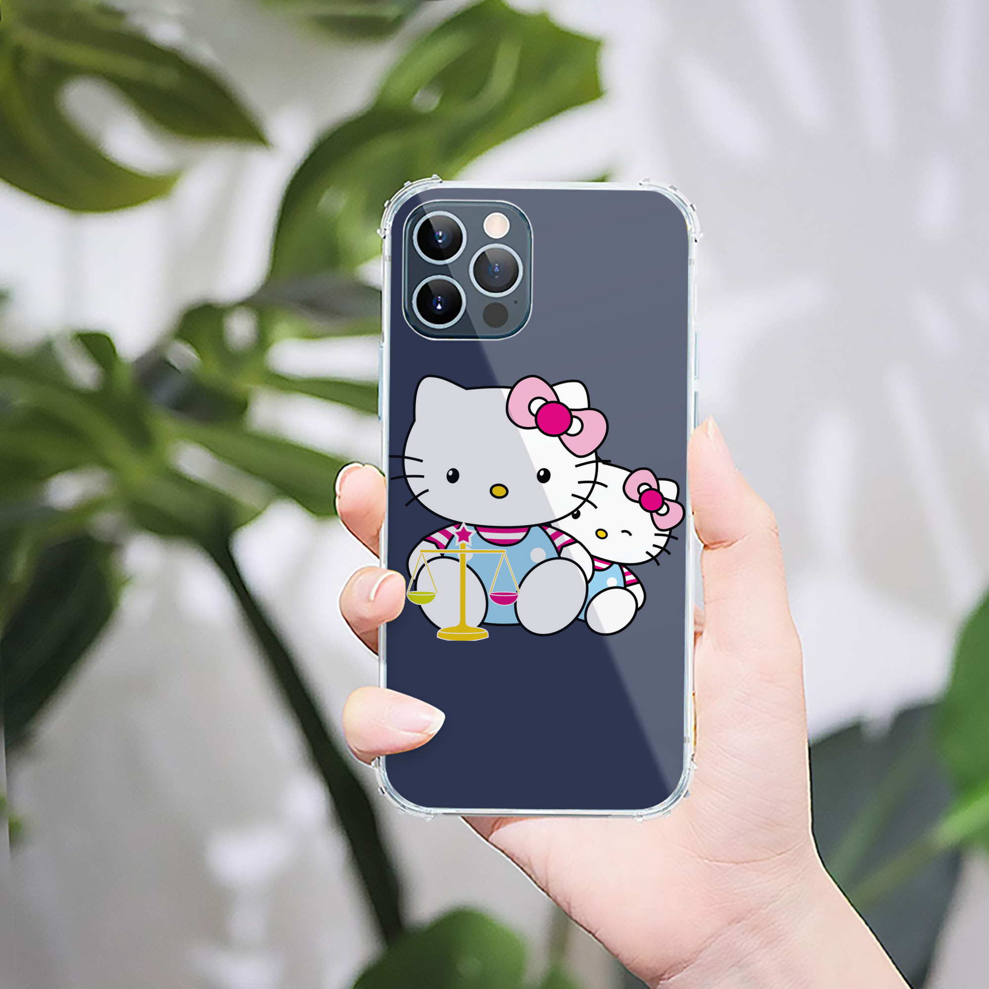 （画像用） Hello Kitty ハローキティ 【iPhone 12シリーズ対応】透明スマホケース（クリアソフトケース）